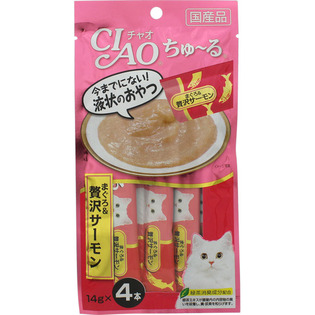 CIAOちゅーる まぐろ&贅沢サーモン 14g×4 | イナバ食品