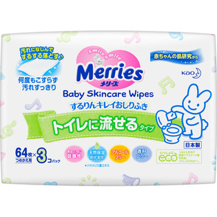メリーズトイレに流せるキレイおしりふき替 ５４枚×３Ｐ | 花王