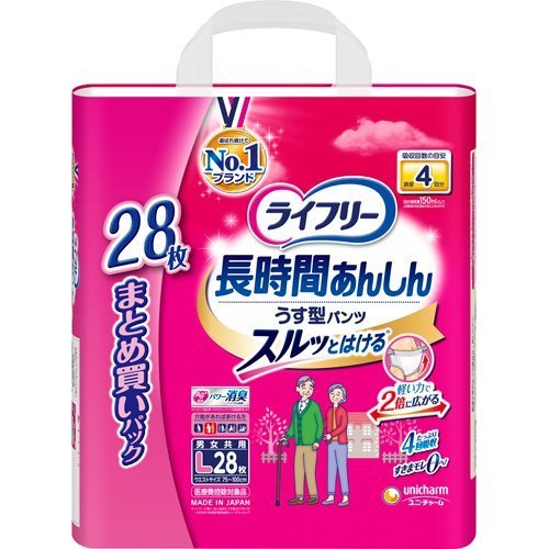 ＬＦ長時間あんしんうす型パンツＬ ２８枚 | ユニ・チャーム