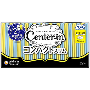 センターインコンパクトふわふわタイプ ふつうの日用２２枚 | ユニ・チャーム