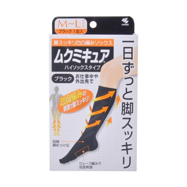 ムクミキュアハイソックスブラック ＭＬ | 小林製薬