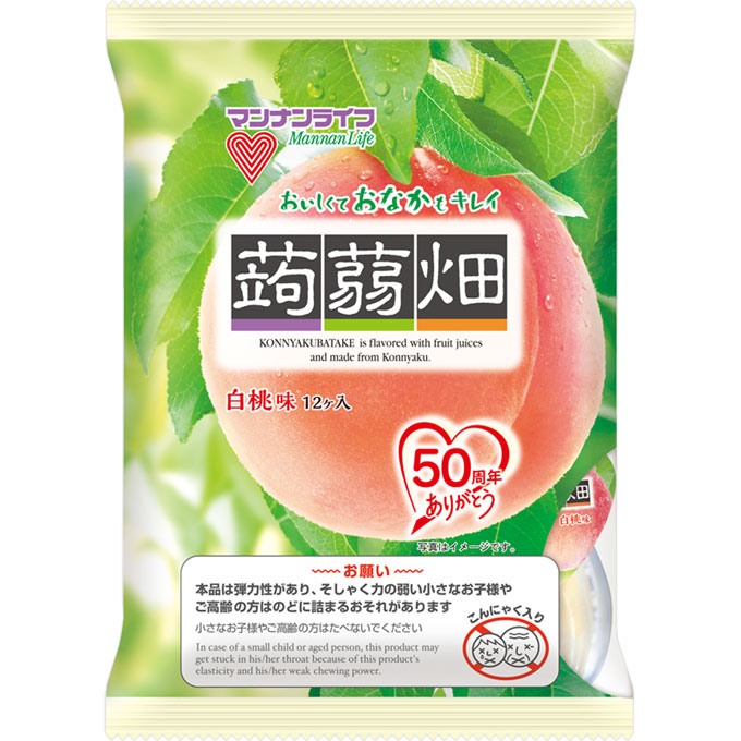 蒟蒻畑　白桃味 ２５ｇＸ１２ | マンナンライフ