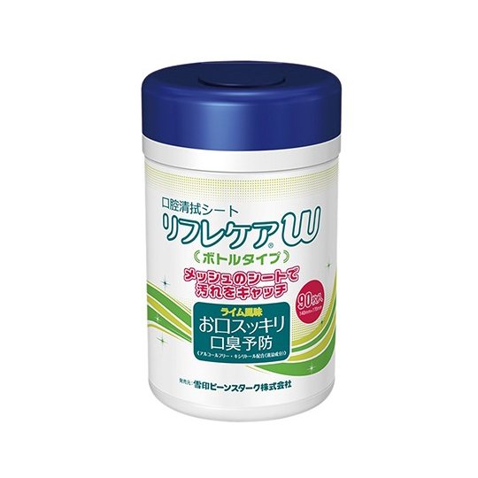 口腔清拭シートリフレケアW　ボトルタイプ 90枚入 | 雪印ビーンスターク