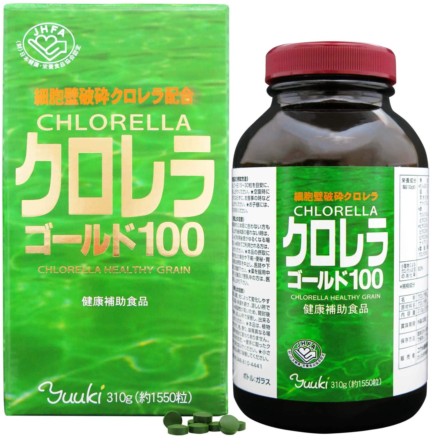 クロレラ・ゴールド１００ 1550粒 | ユウキ製薬