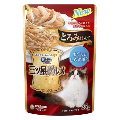 三ツ星パウチとろみまぐろにしらす添え ３５ｇ | ユニ・チャーム