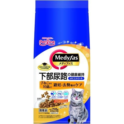 メディファス避妊去勢Ｃ＆Ｆ味 ２３５ｇ×３袋 | ペットライン