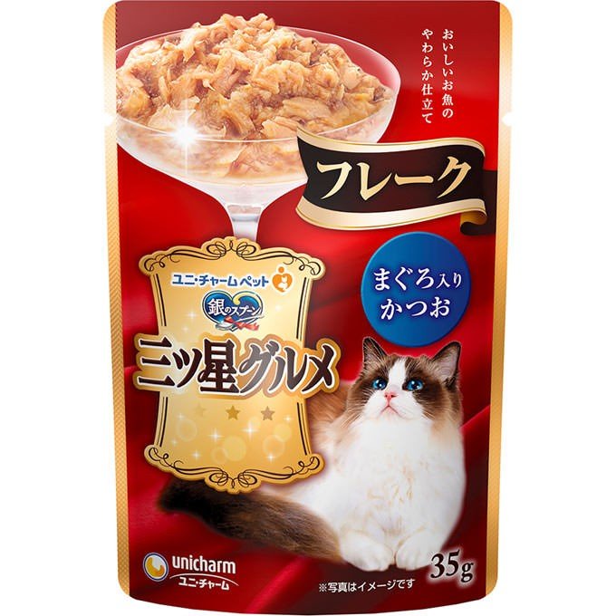 三ツ星フレークまぐろ入りかつお ３５ｇ | ユニ・チャーム