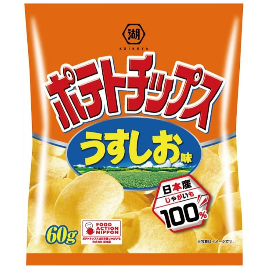 ポテトチップスうすしお味 ６０ｇ | 湖池屋