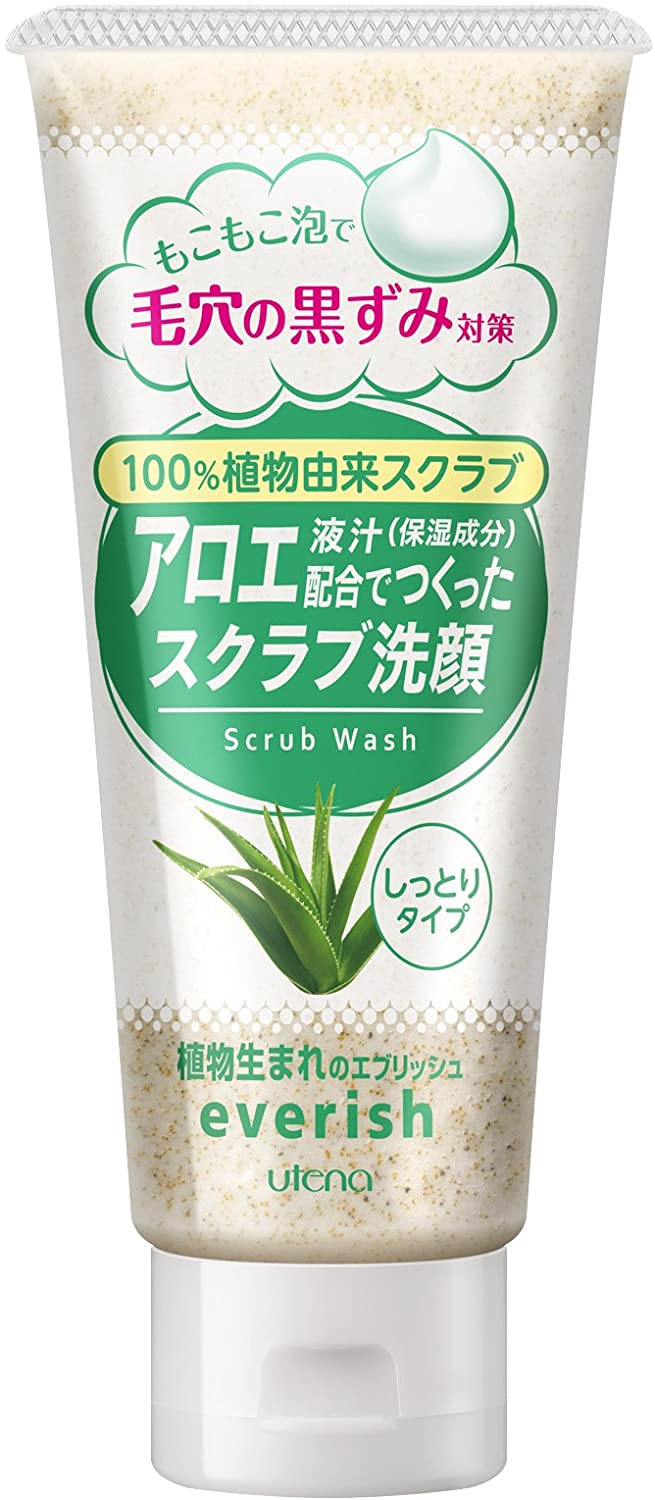 洗顔料 etsu 在庫状況】エブリッシュスクラブ洗顔アロエ 135g | ウテナ取扱店舗