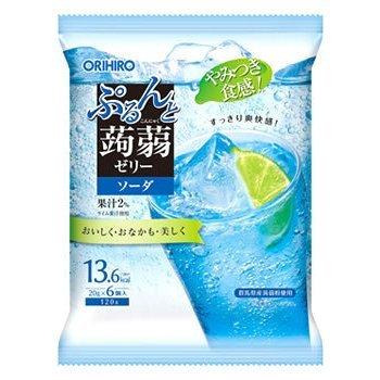 ぷるんと蒟蒻ゼリーパウチ　ソーダ １２０ｇ（２０ｇ×６） | オリヒロ