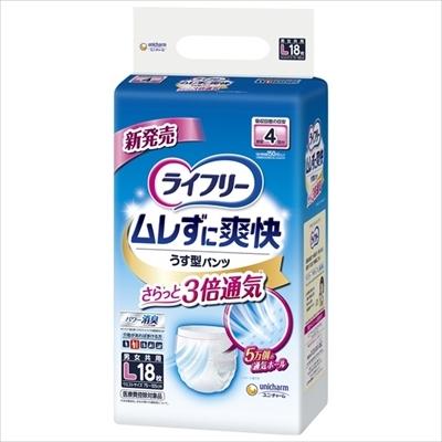 ムレずに爽快うす型パンツ４回Ｌ１８枚 １８枚入 | ユニ・チャーム