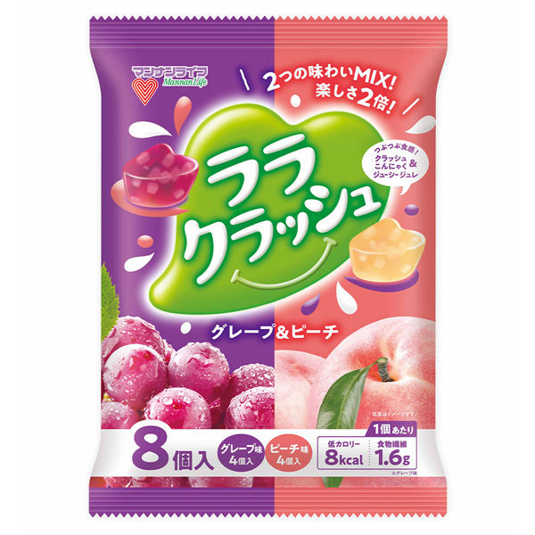 ララクラッシュ　グレープ＆ピーチ味 ２４ｇ×８個 | マンナンライフ