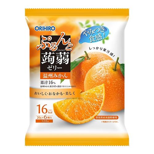 ぷるんと蒟蒻ゼリーパウチ温州みかん ２０ｇ×６個 | オリヒロ
