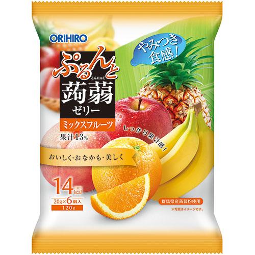 在庫状況】ぷるんと蒟蒻ゼリー ミックスフルーツ 20g×6個入