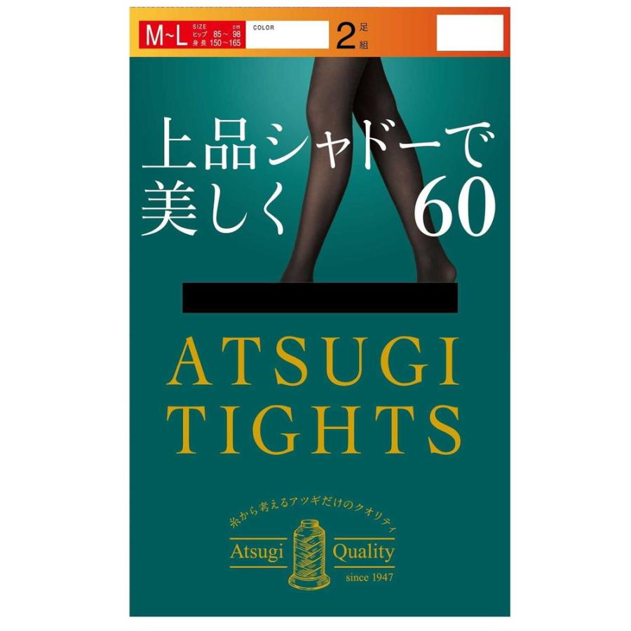 アツギタイツ　６０Ｄ　ＭＬ　ＢＫ ２足 | アツギ