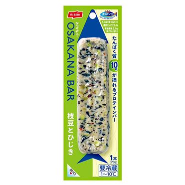 タンパクおさかなバー　枝豆とひじき ７０ℊ | ニッスイ