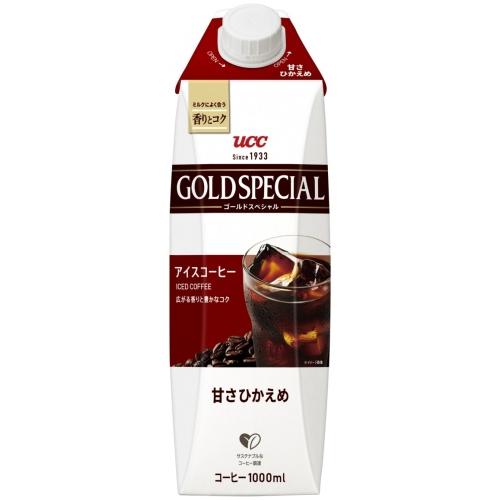 ゴールドスペシャルアイスコーヒ甘さ控 １０００ｍｌ | UCC