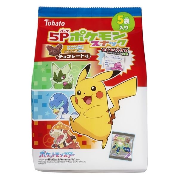 ５Ｐポケモンスナックチョコレート １６ｇ×５袋 | 東鳩