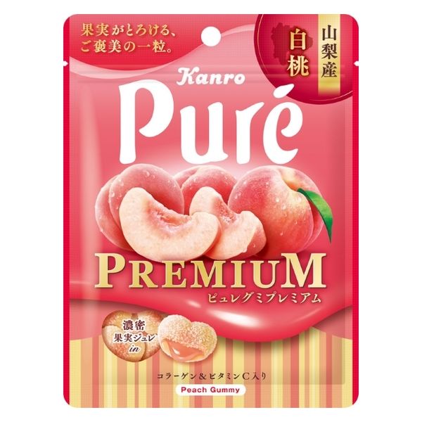 ピュレグミプレミアム山梨産白桃 ５４ｇ | カンロ