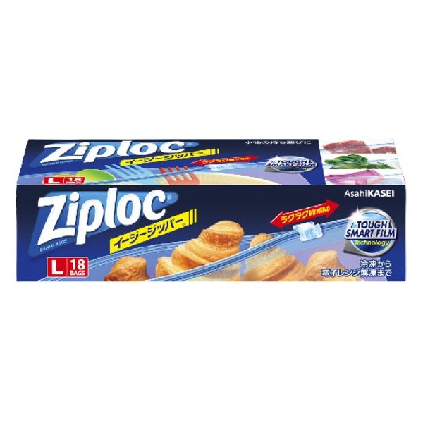 ジップロックイージージッパーＬ １８枚 | 旭化成