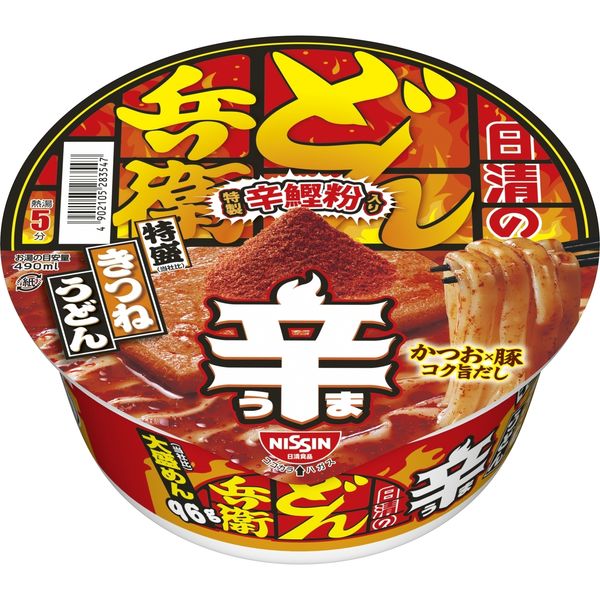 日清の辛どん兵衛　特盛きつねうどん １３６ｇ | 日清食品