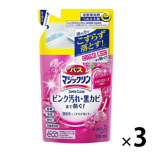 バスマジックリン泡立ちＳＰ　アロマローズ　詰替 ３３０ｍｌ | 花王