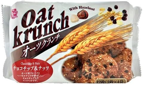 オーツクランチチョコチップ＆ナッツ ３枚×４パック | ハッピーポケット