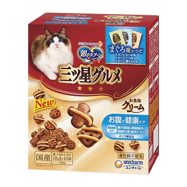 三ツ星グルメクリームお腹の健康ケア鮪 １８０ｇ | ユニ・チャーム