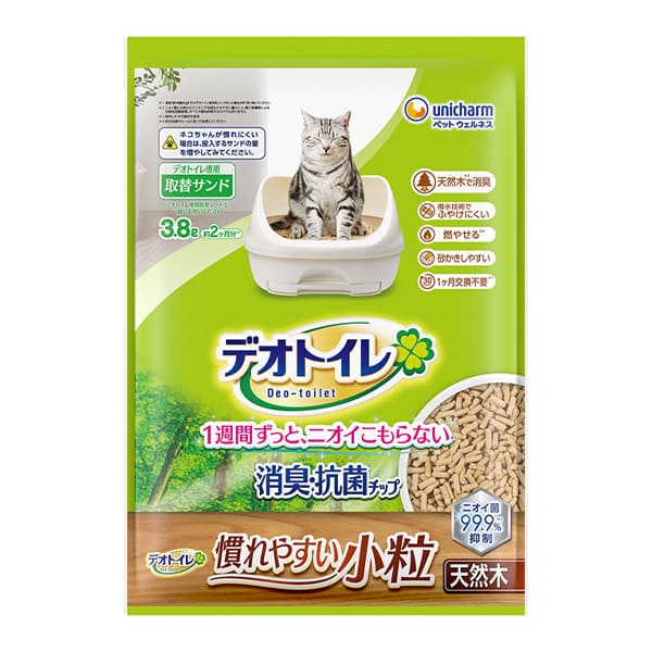 デオトイレ消臭抗菌チップ天然木小粒 ３．８Ｌ | ユニ・チャーム