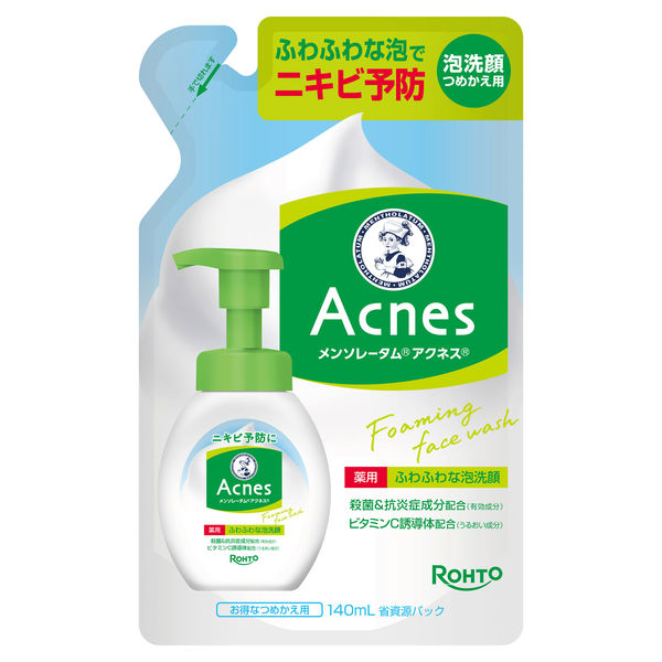アクネスふわふわな泡洗顔かえ １４０ｍｌ | ロート製薬