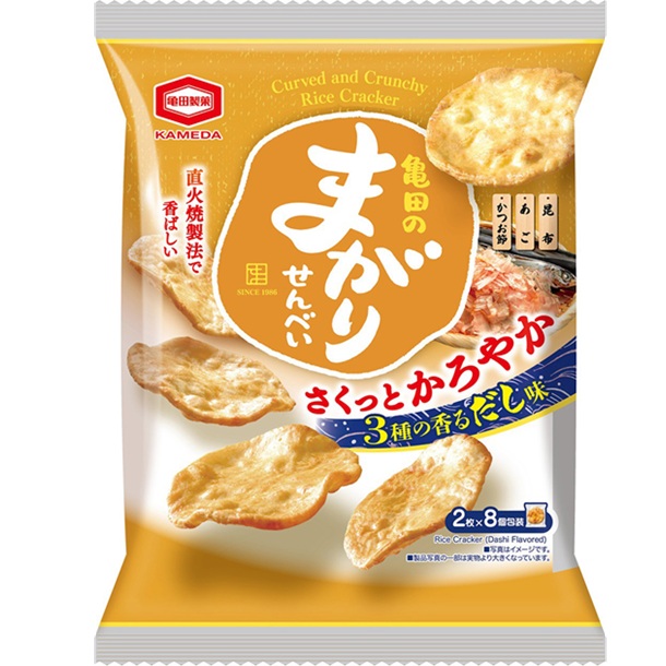 亀田のまがりせんべい３種の香るだし味 １６枚 | 亀田