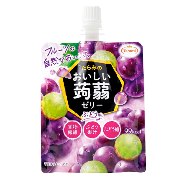 おいしい蒟蒻ゼリー　ぶどう味 １５０ｇ | たらみ