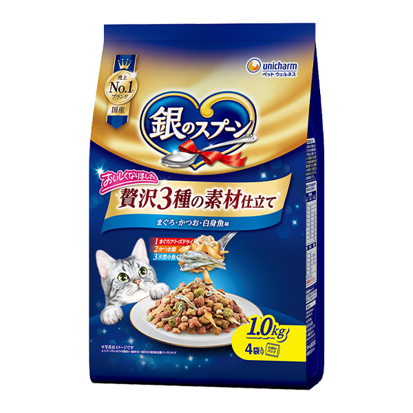 銀のスプーン贅沢素材まぐろ・白身魚 １．０ｋｇ | ユニ・チャーム