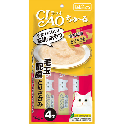 ちゅ？る毛玉配慮とりささみ １４ｇ×４本 | いなば食品（株）