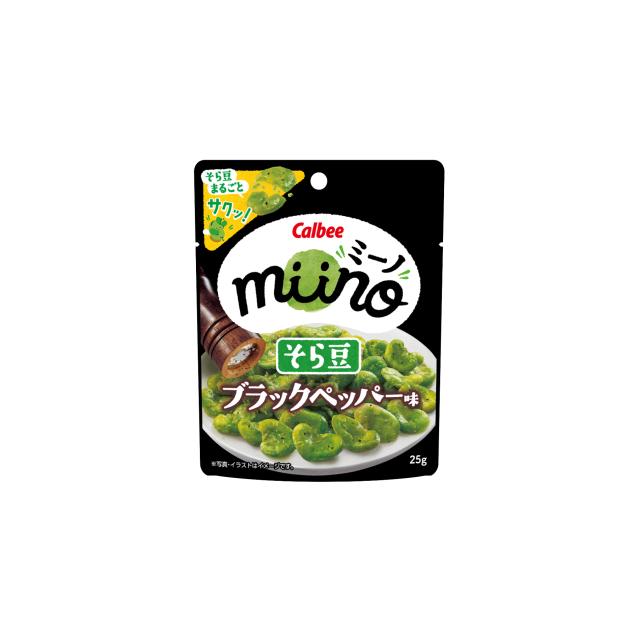 ｍｉｉｎｏそら豆ブラックペッパー味 ２５ｇ | カルビー