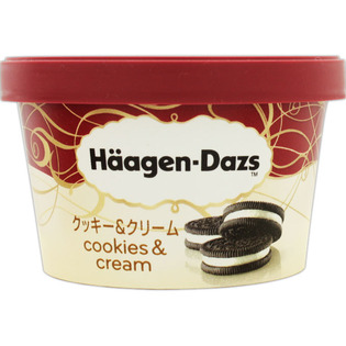 在庫状況】ミニカップハーゲンクッキー＆クリーム 110ml