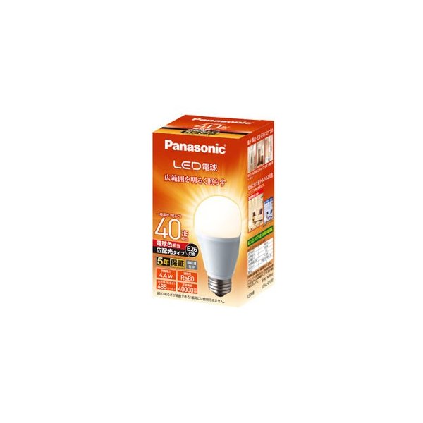ＬＥＤ広配光ベーシック４０Ｗ電球色 ４０Ｗ | パナソニック