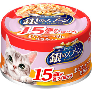 在庫状況】銀のスプーン缶 15歳ささみ 70g | ユニ・チャーム取扱