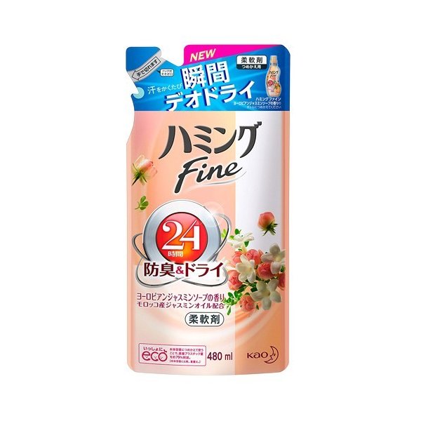 ハミングファイン　ヨーロピアンジャスミンソープ替 詰替４８０ｍｌ | 花王