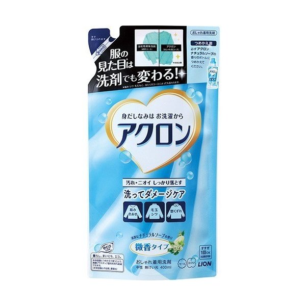 アクロン　ナチュラルソープ詰替 ４００ｍｌ | ライオン