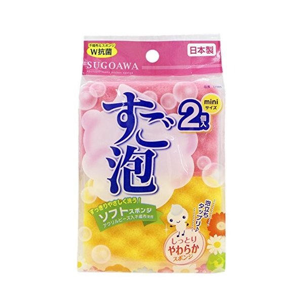 すご泡スポンジミニスリムソフト ２Ｐ | 東和
