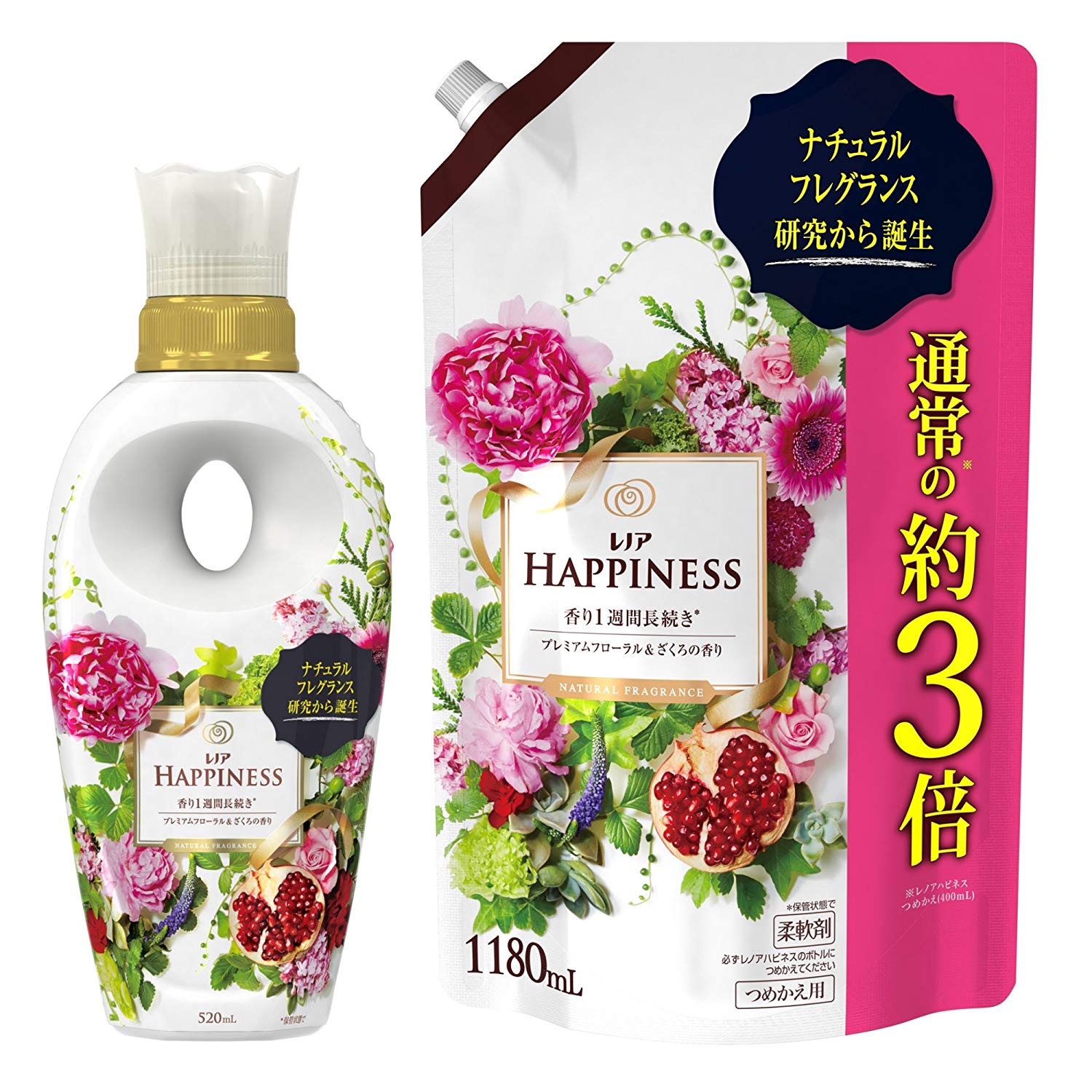 レノアハピネスダークＲ＆Ｃ詰替　超特大増量 １３９０ｍｌ | P&G