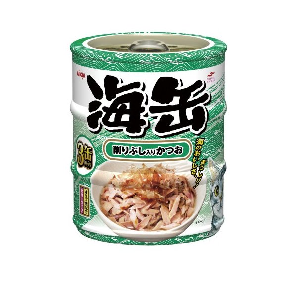 海缶ミニ３Ｐ　削り節入りかつお ６０ｇ×３ | アイシア