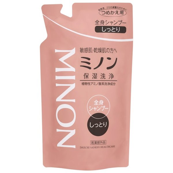 ミノン全身シャンプーしっとり ３８０ｍｌ詰替