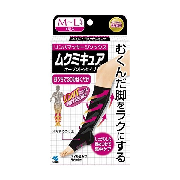 ムクミキュア　M〜Lサイズ　1足　リンパ形状編みマッサージソックス　小林製薬 在庫状況】ムクミキュアM－Lサイズ 1足 | 小林製薬取扱店舗 - EPARK