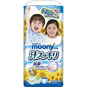 ムーニーマン汗スッキリ男女共用ビッグ ３６枚 | ユニ・チャーム