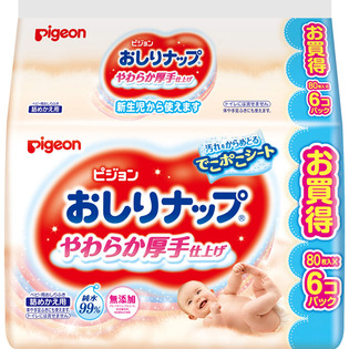 おしりナップやわらか厚手仕上げ詰替え ８０枚×６個 | ピジョン