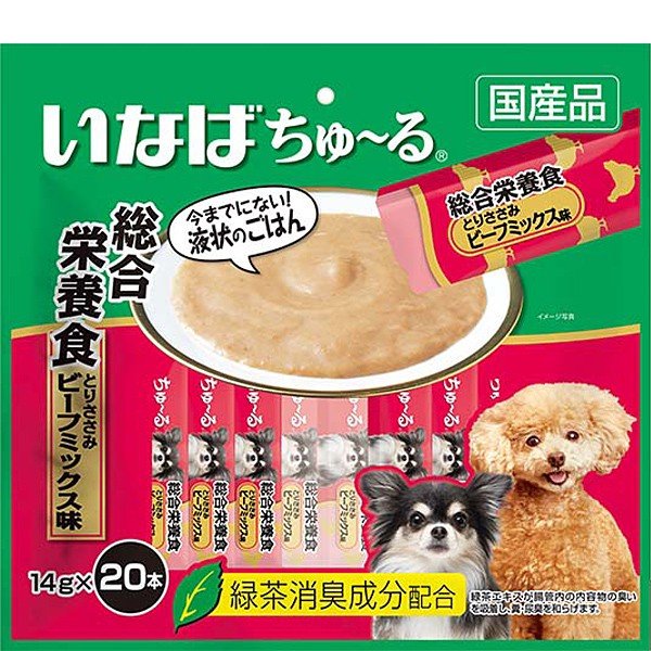 ちゅ～る　総合栄養食　ビーフミックス １４ｇ×２０ | イナバ食品