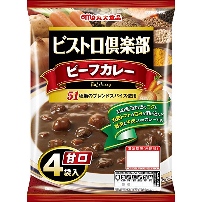 ビストロ倶楽部ビーフカレー甘口 １７０ｇ×４ | 丸大食品