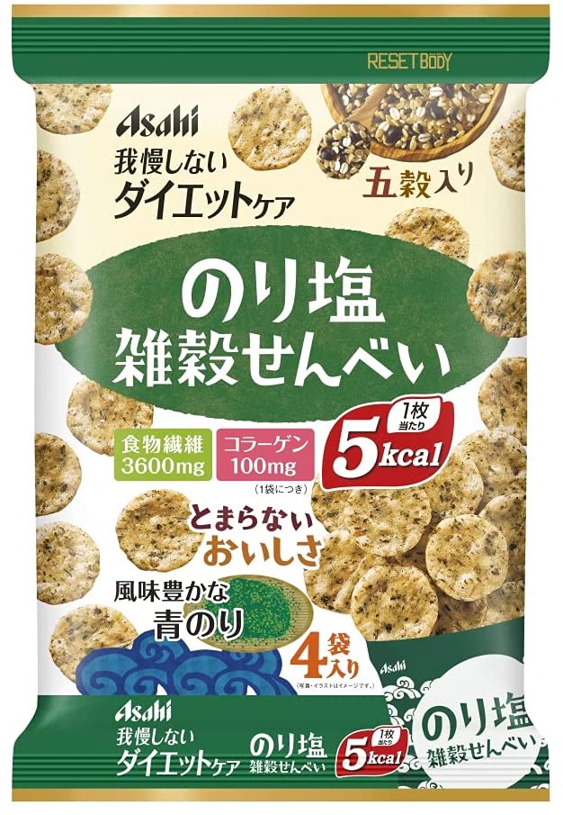 リセットボディ　雑穀せんべい　のり塩味 ２２ｇ×４袋 | アサヒF&H